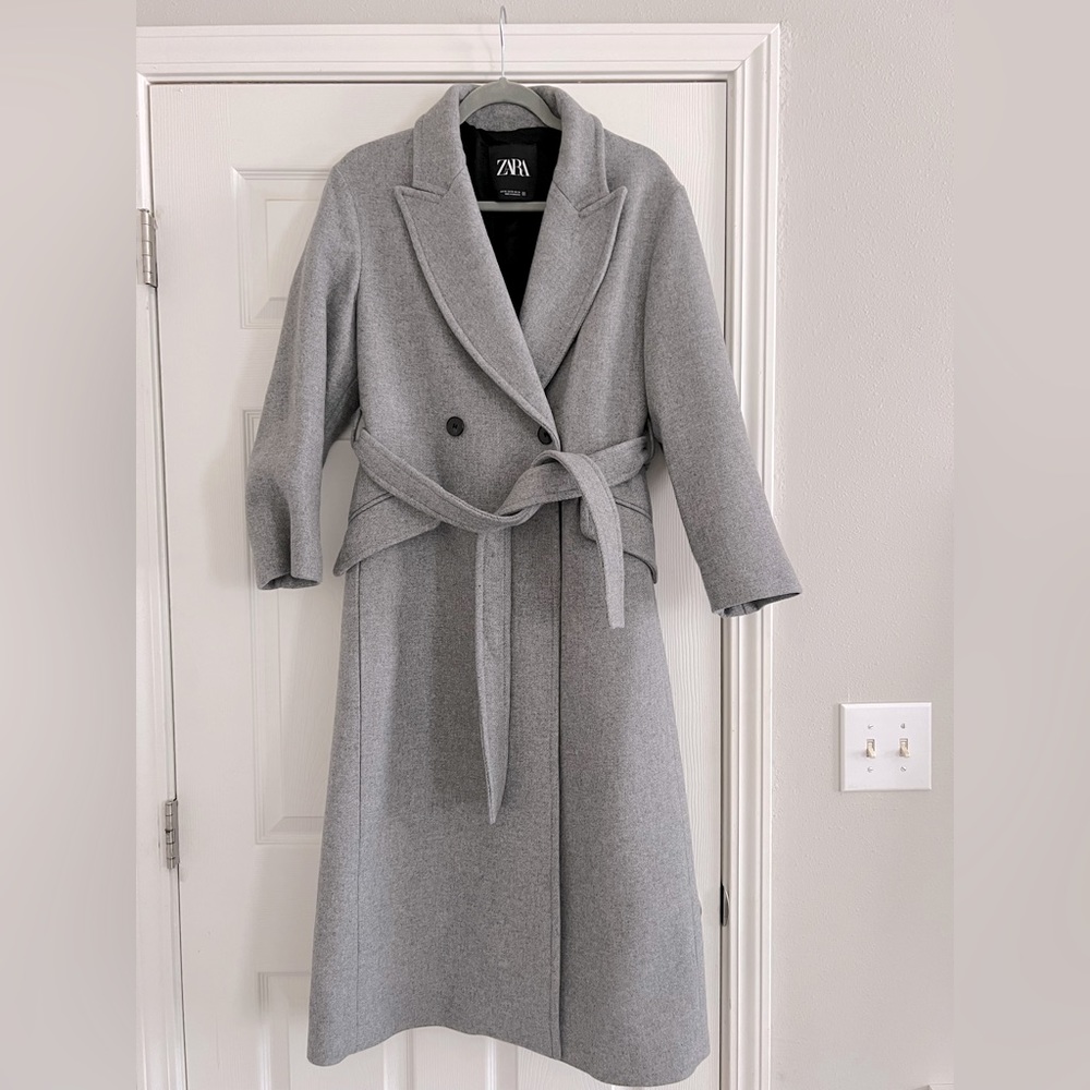 Zara Gray Long Coat